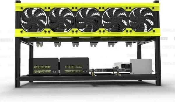 HLL Professional 6/8 GPU Miner Mining Case Aluminum Frame Mining Rig for ETH ZEC/Bitcoin Crypto Coin Currency Mining Veddha (6GPU) - Image 19