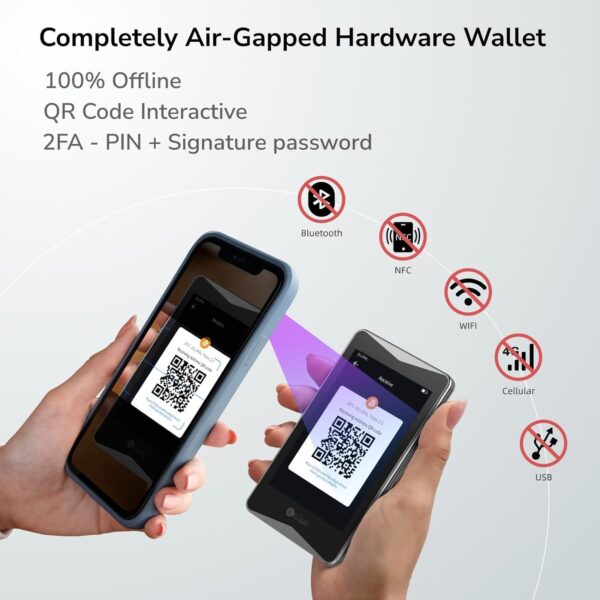 ELLIPAL Titan 2.0 Crypto Cold Wallet - 100% Offline Hardware Wallet with Air-Gapped Technology, Cold Storage Wallet for Bitcoin, ETH, SOL, NFT & 10,000+ Coins and Tokens - Image 3