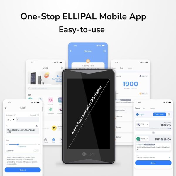 ELLIPAL Titan 2.0 Crypto Cold Wallet - 100% Offline Hardware Wallet with Air-Gapped Technology, Cold Storage Wallet for Bitcoin, ETH, SOL, NFT & 10,000+ Coins and Tokens - Image 5