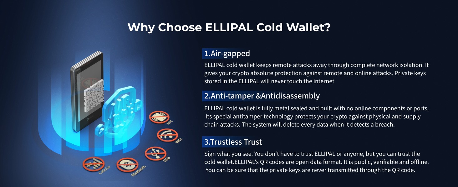 ellipal titan 2.0 crypto Hardware Wallet crypto wallet cold wallet cold storage bitcoin wallet