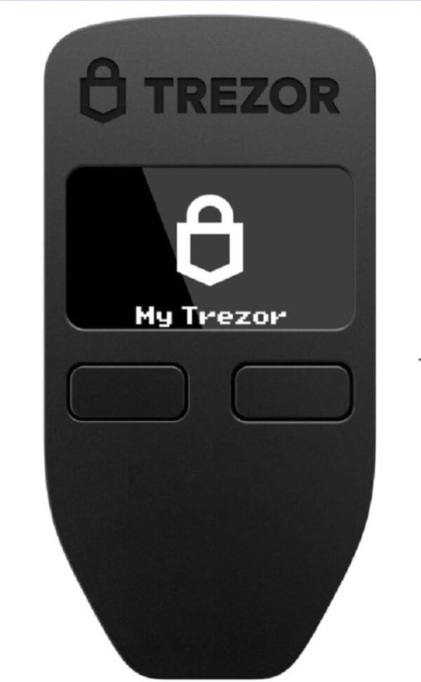 Trezor Model One - The Original Cryptocurrency Hardware Wallet, Bitcoin Security, Store & Manage Over 7000 Coins & Tokens, Easy-to-Use Interface, Quick & Simple Setup (Black)