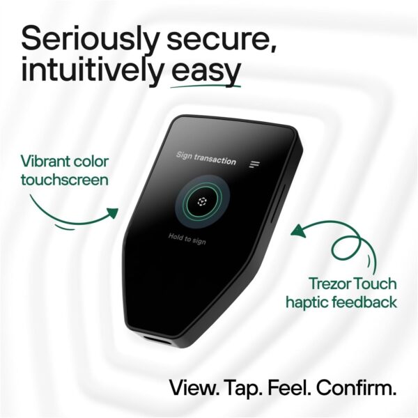 Trezor Safe 5 - Crypto Hardware Wallet with Secure Element & Passphrase, Color Touchscreen, Haptic Feedback, Bitcoin Security, Supports 1000s Coins & Tokens, Quick & Simple Setup (Violet Ore) - Image 2