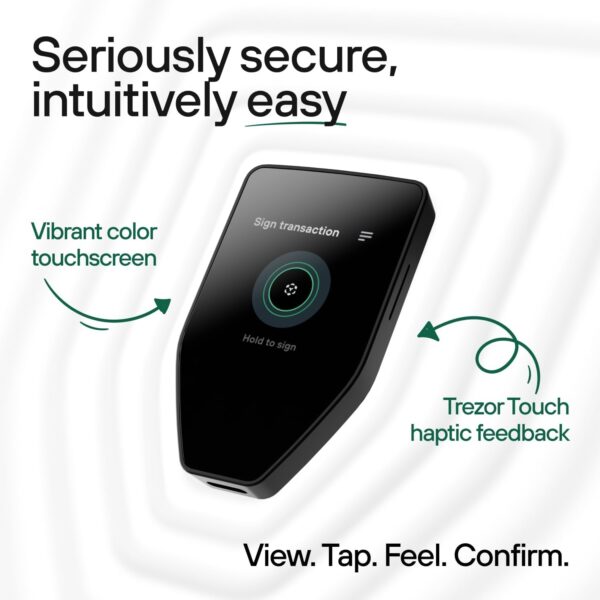 Trezor Safe 5 - Crypto Hardware Wallet with Secure Element & Passphrase, Color Touchscreen, Haptic Feedback, Bitcoin Security, Supports 1000s Coins & Tokens, Quick & Simple Setup (Violet Ore) - Image 8