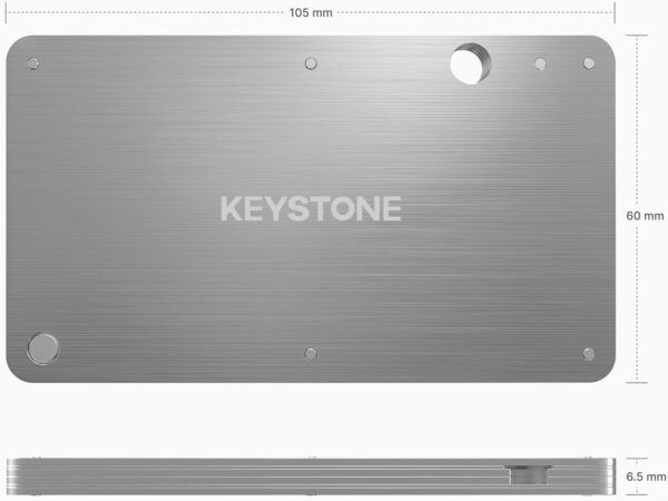 KEYSTONE Crypto Seed Storage, Cryptosteel Capsule Metal Wallet, Cold Storage Backup, 24 Words Bitcoin Key Phrase Storage, Steel Plate, Compatible with Ledger, Trezor, KeepKey (Keystone Tablet Plus) - Image 22