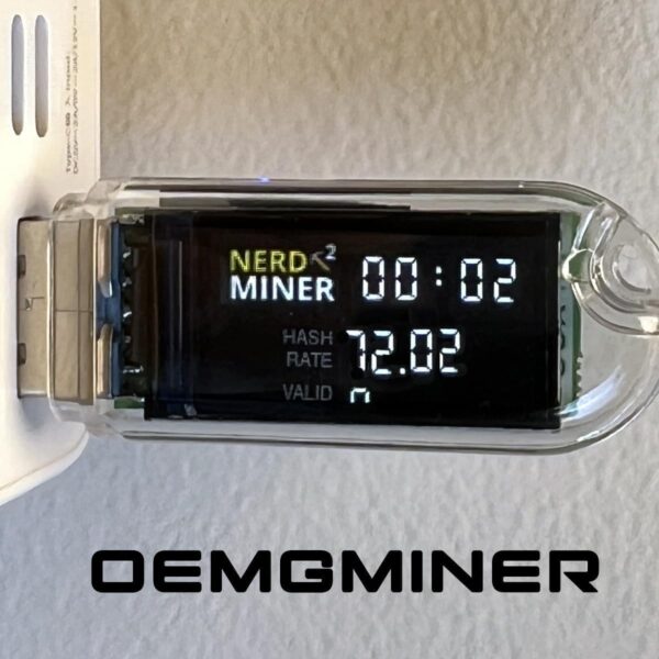 NerdMiner V2 Dongle USB 70-75KH 1W T-Display S3 Bitcoin Solo Lottery Miner with Low Power Win 6.25 BTC Consumption - WiFi Connection, and USB-A Power (USB-73KH/s) - Image 4