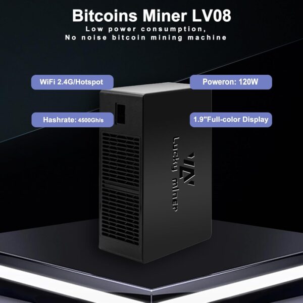 Bitcoins Miner 4.5TH/S Solo Miner LV08 SHA-256 Asic Chip Low Noise Lottery Miner 2.4G WiFi Bitcoins Mining Machine Home Use - Image 5