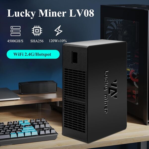 Bitcoins Miner 4.5TH/S Solo Miner LV08 SHA-256 Asic Chip Low Noise Lottery Miner 2.4G WiFi Bitcoins Mining Machine Home Use - Image 6