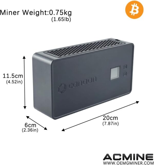 New Avalon Nano 3 SHA-256 ASIC Bitcoin Miner Quiet 4TH/s Home Mining Machine with 140W PSU (Black) - Image 2