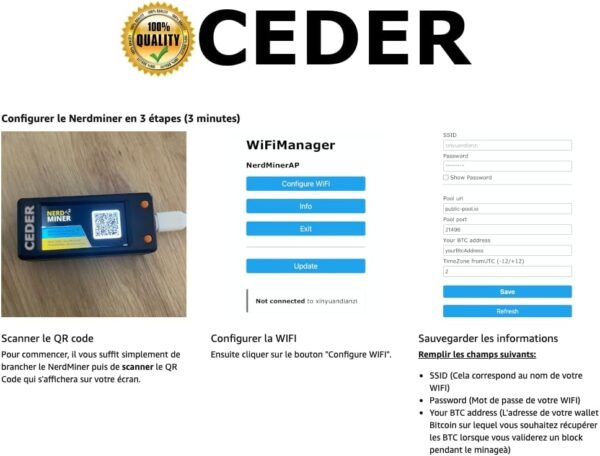 CEDER - Nerdminer V2 Mining Bitcoin BTC Miner Lightweight BTC Nerd Miner Fully Assembled (Lottery Miner) (T-Dongle) - Image 15